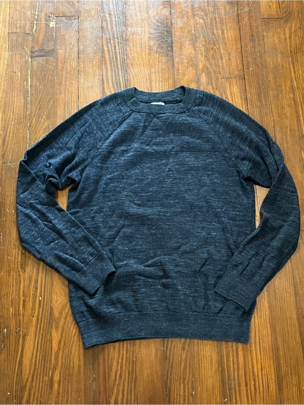 H&M Women’s Heather Navy Crewneck Sweater